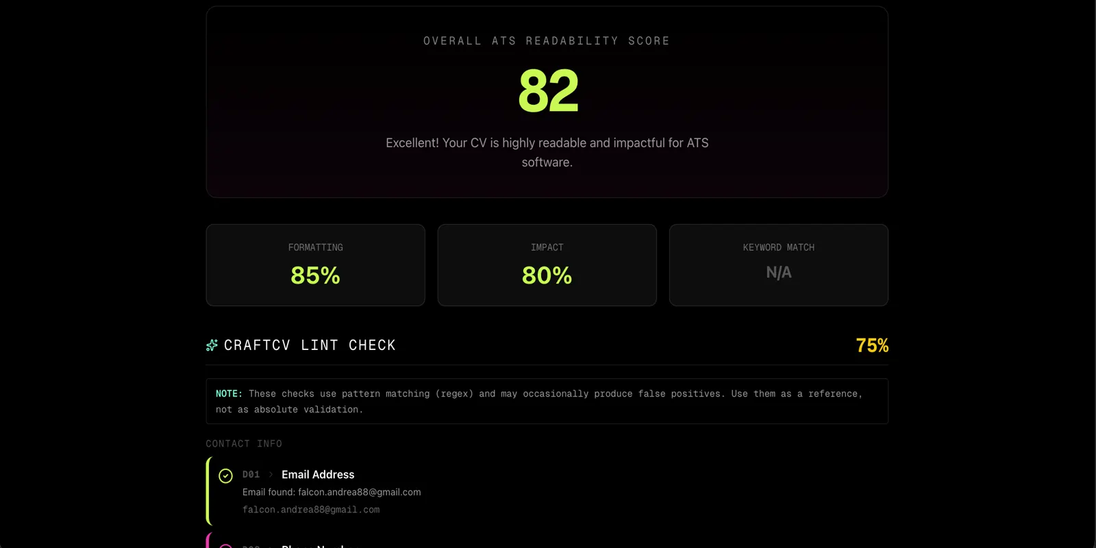 CraftCV — screenshot 3