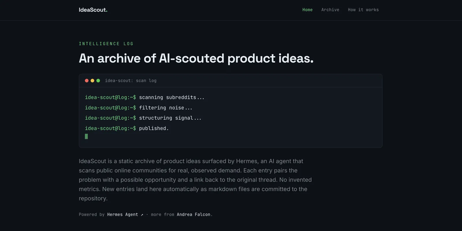 IdeaScout — screenshot 1