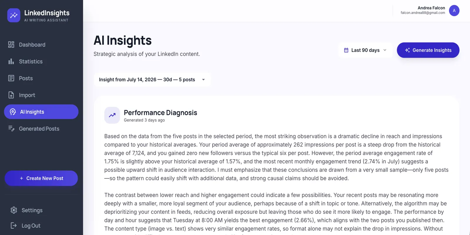 LinkedInsights — screenshot 2